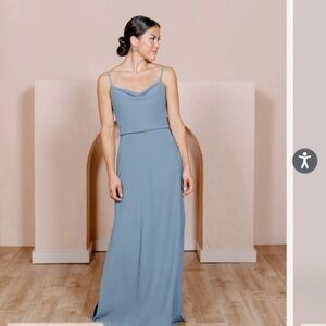 Revelry Bridesmaid Dress in French Blue- Skye Chiffon Dress